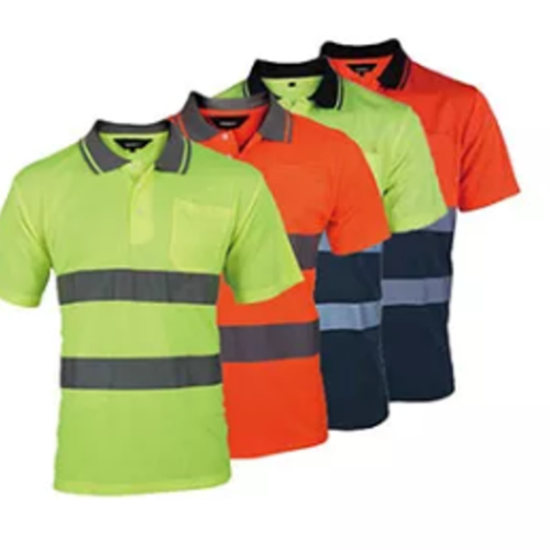 HI VIZ POLO NECK TSHIRT